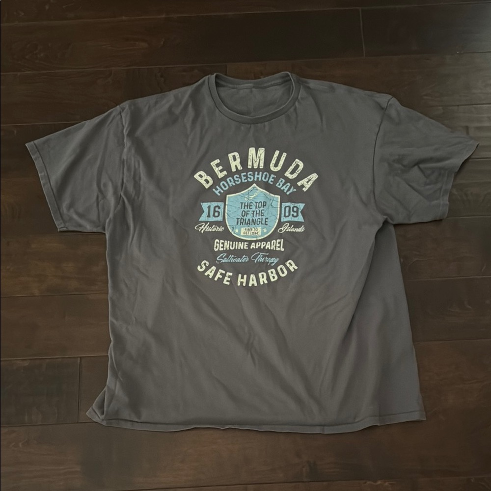 Gray Bermuda Graphic T-Shirt